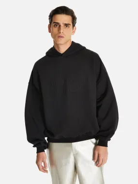 Abira Kabartma Baskılı Oversize Kapüşonlu Sweatshirt