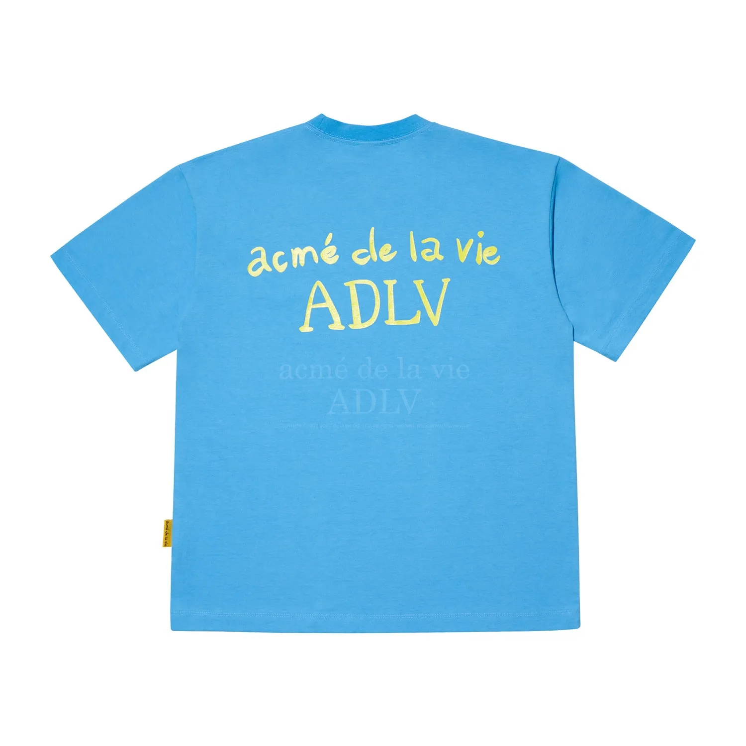 acmé de la vie (ADLV) Glossy Basic Logo Short Sleeve T-Shirt Blue