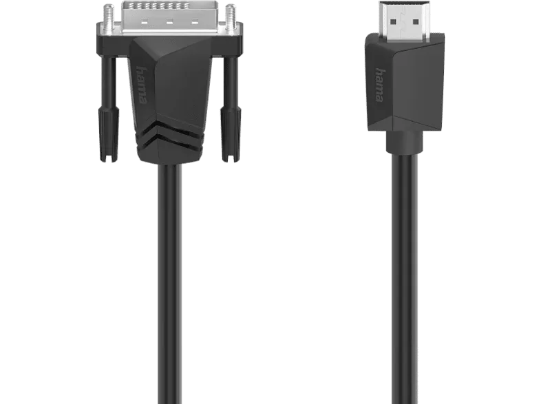 Adaptador - Hama 00200715, De conector HDMI a conector DVI-D, Hasta 4K UHD, 1.8 m, Negro