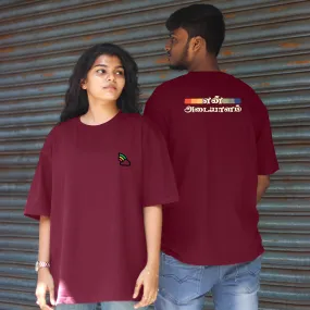 Adayaalam (Font & Back Print) | Official Natchathiram Nagargiradhu Oversized T-Shirt