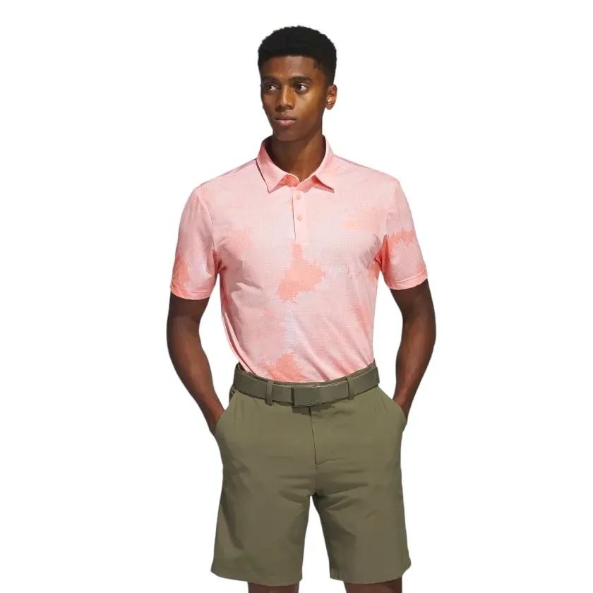 adidas Flower Mesh Print Golf Polo Shirt HS1130