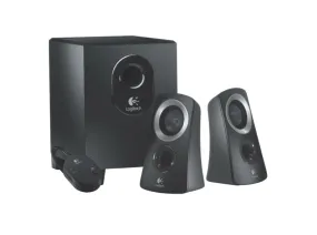 Altavoces para PC - Logitech Speaker System Z313 con subwoofer, Entrada jack 3.5 mm, 25 W, Negro