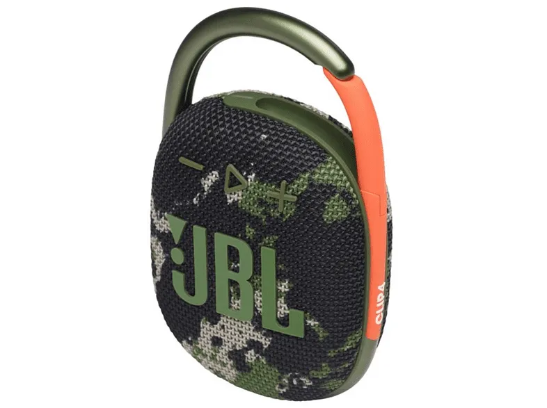 Altavoz inalámbrico - JBL Clip 4, 5 W, 10 horas, Bluetooth 5.1, IP67, Clip&Play, Camuflaje