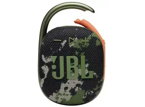 Altavoz inalámbrico - JBL Clip 4, 5 W, 10 horas, Bluetooth 5.1, IP67, Clip&Play, Camuflaje