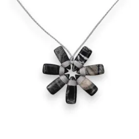 ANN LIGHTFOOT - LARGE PICASSO JASPER FLOWER NECKLACE