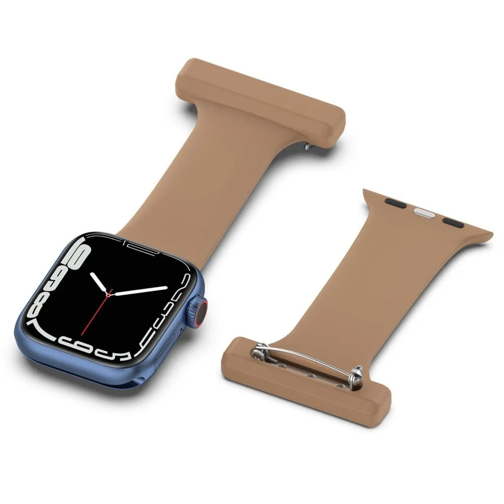 Apple Watch (38/40/SE/41MM) Sygepleje Silikone Urrem - Brun