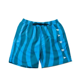 Aqua Weed Waves Swim Shorts (Greek Blue/Teal)