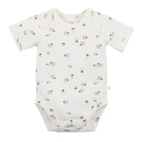 Bebe Baby Sheep Envelope Neck Bodysuit - Sheep Print