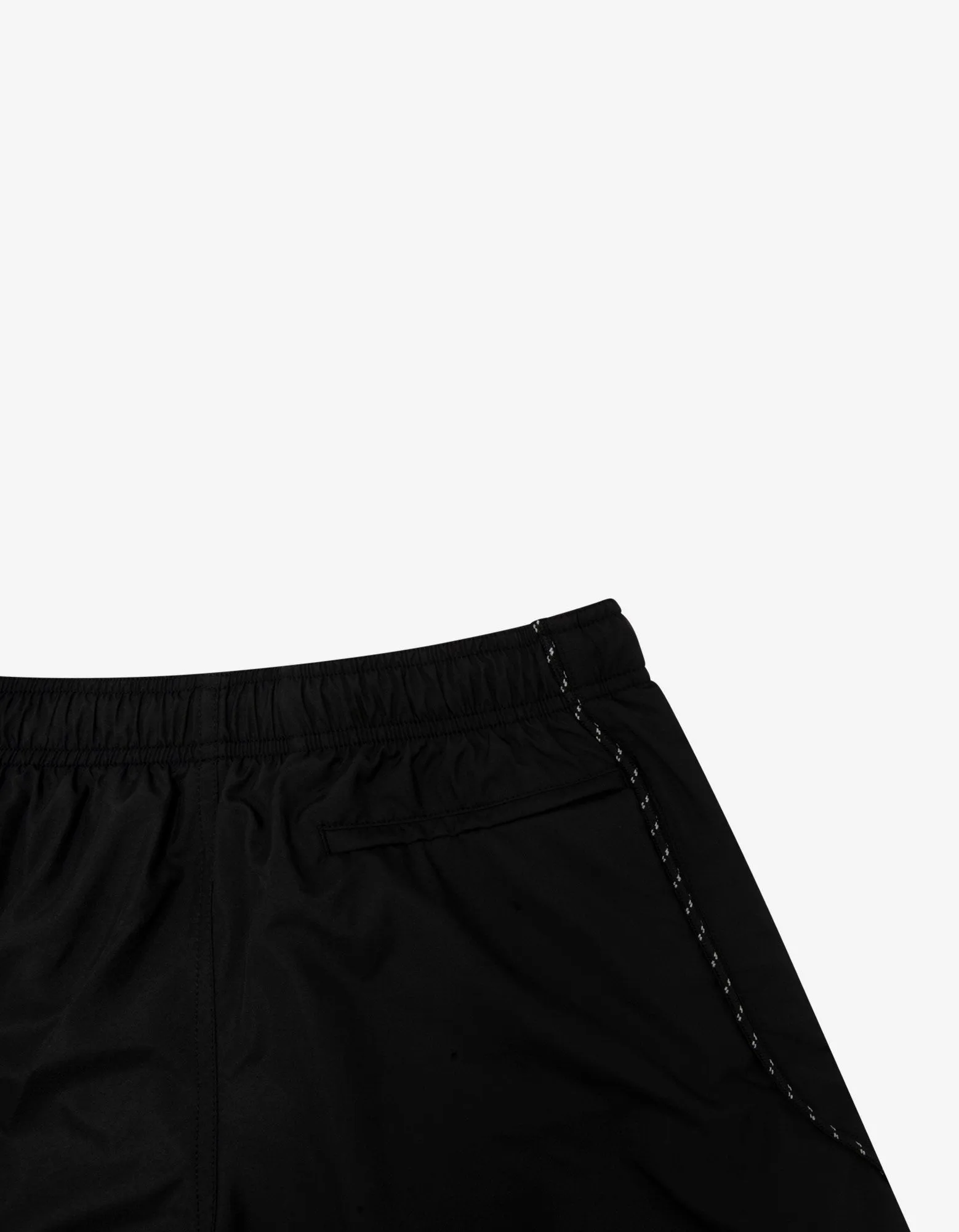 Black Lace Detail Swim Shorts -