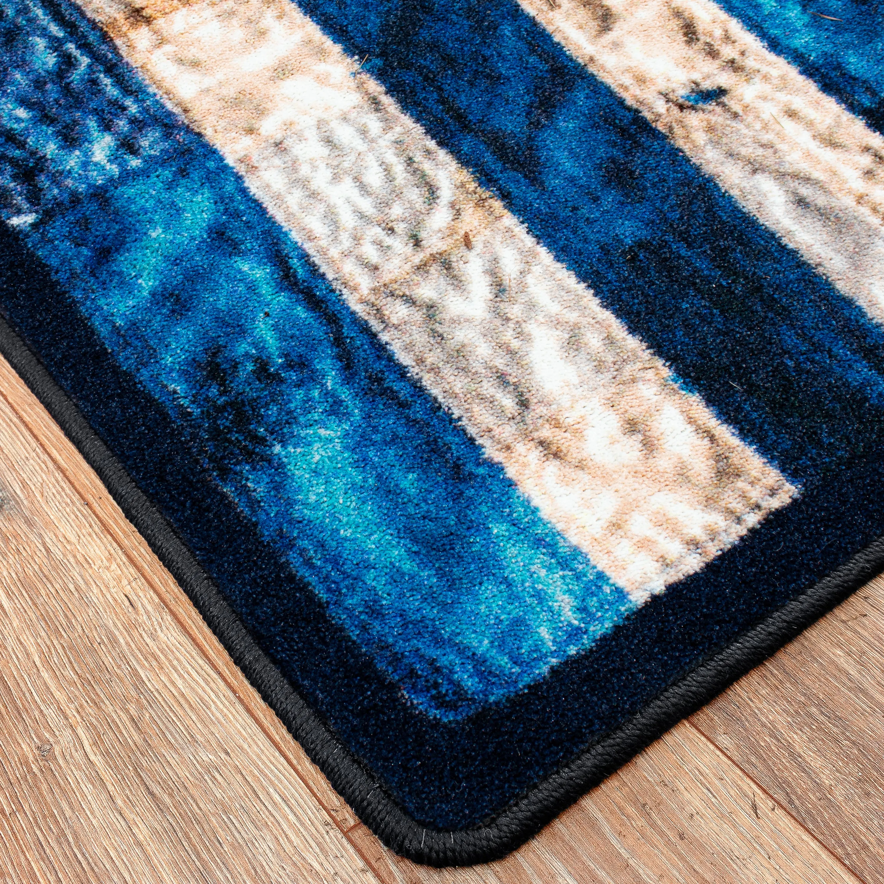 Blue Jean Anchor Area Rug - Blues