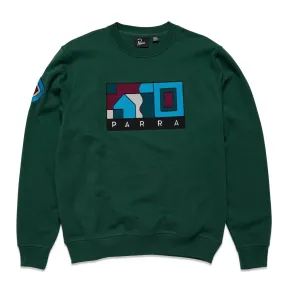 by Parra Blockhaus Crewneck Sweatshirt 'Pine Green'