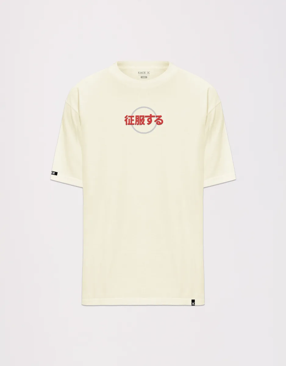 Camiseta Kanji Conquer Off White Kace