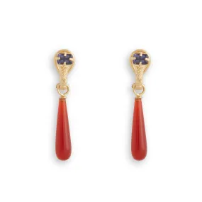 Carnelian Orangutan Imprint Earrings