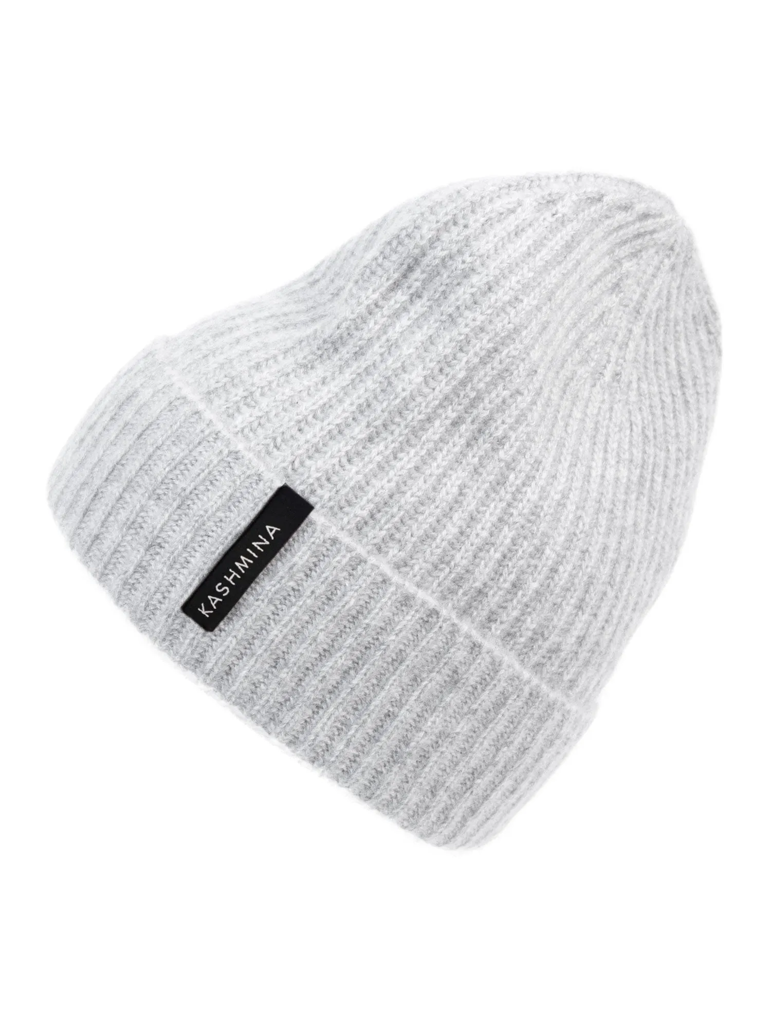 Cashmere beanie men "Ask" - light grey