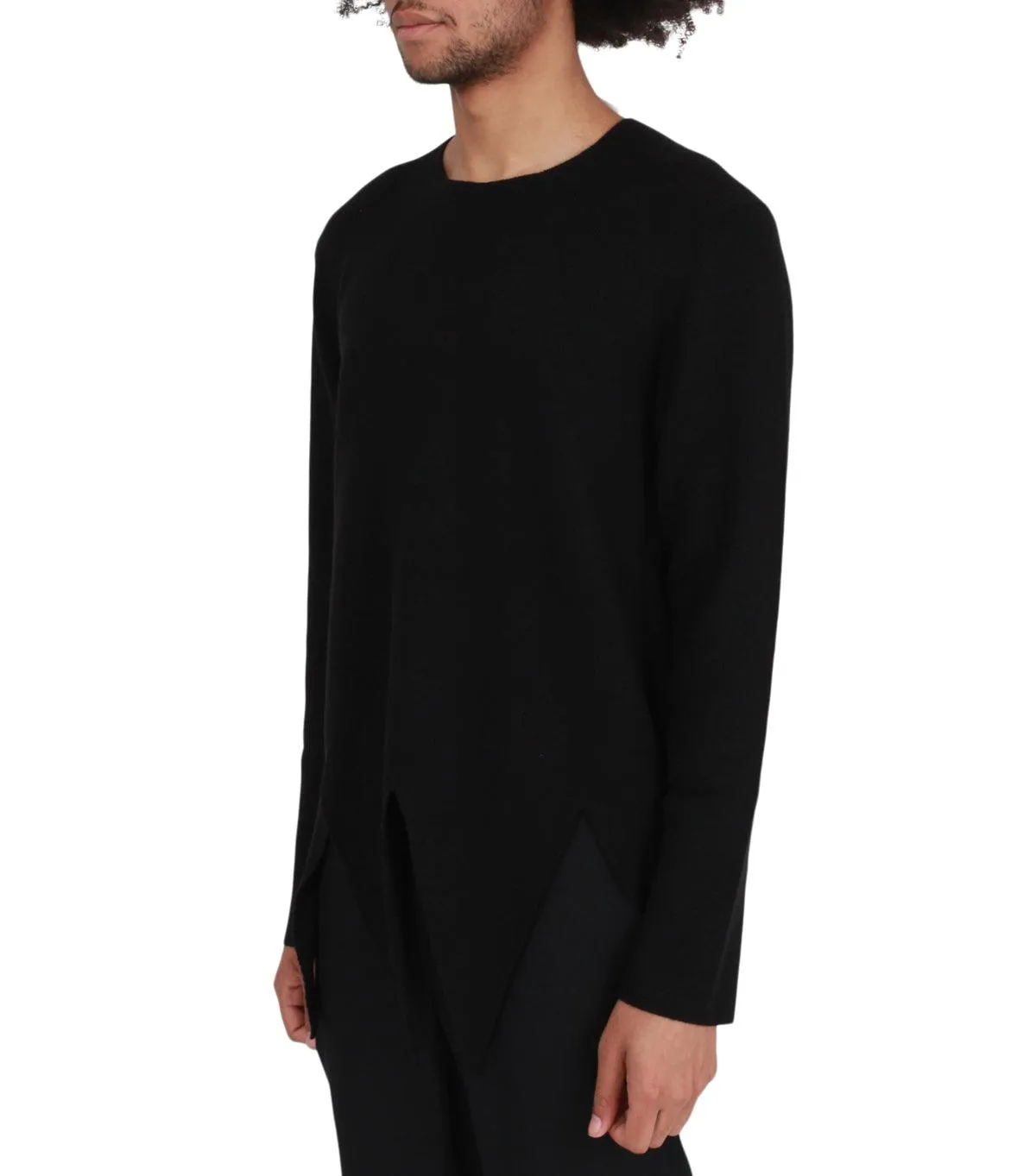 CdG Homme Plus Asymmetric Sweater Black