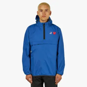 COMME des GARCONS PLAY K-WAY Hoddie Half Zip / Blue