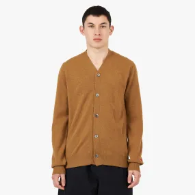 COMME des GARÇONS PLAY Small Red Heart Cardigan / Camel