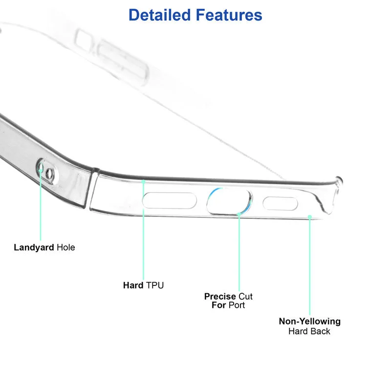 Crystal Clear Hard Back Anti-Yellowing Phone Case For Apple iPhone 13