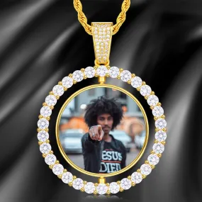 Custom Double Sided Photo Medallion Necklace