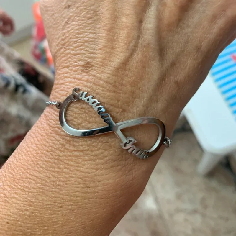 Custom Name And Date Infinity Bracelet- Best Anniversary Gifts For Wife