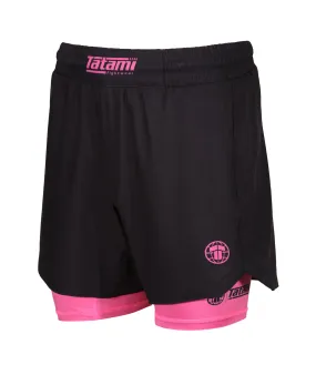 Dual Layer Grappling Shorts - Pink