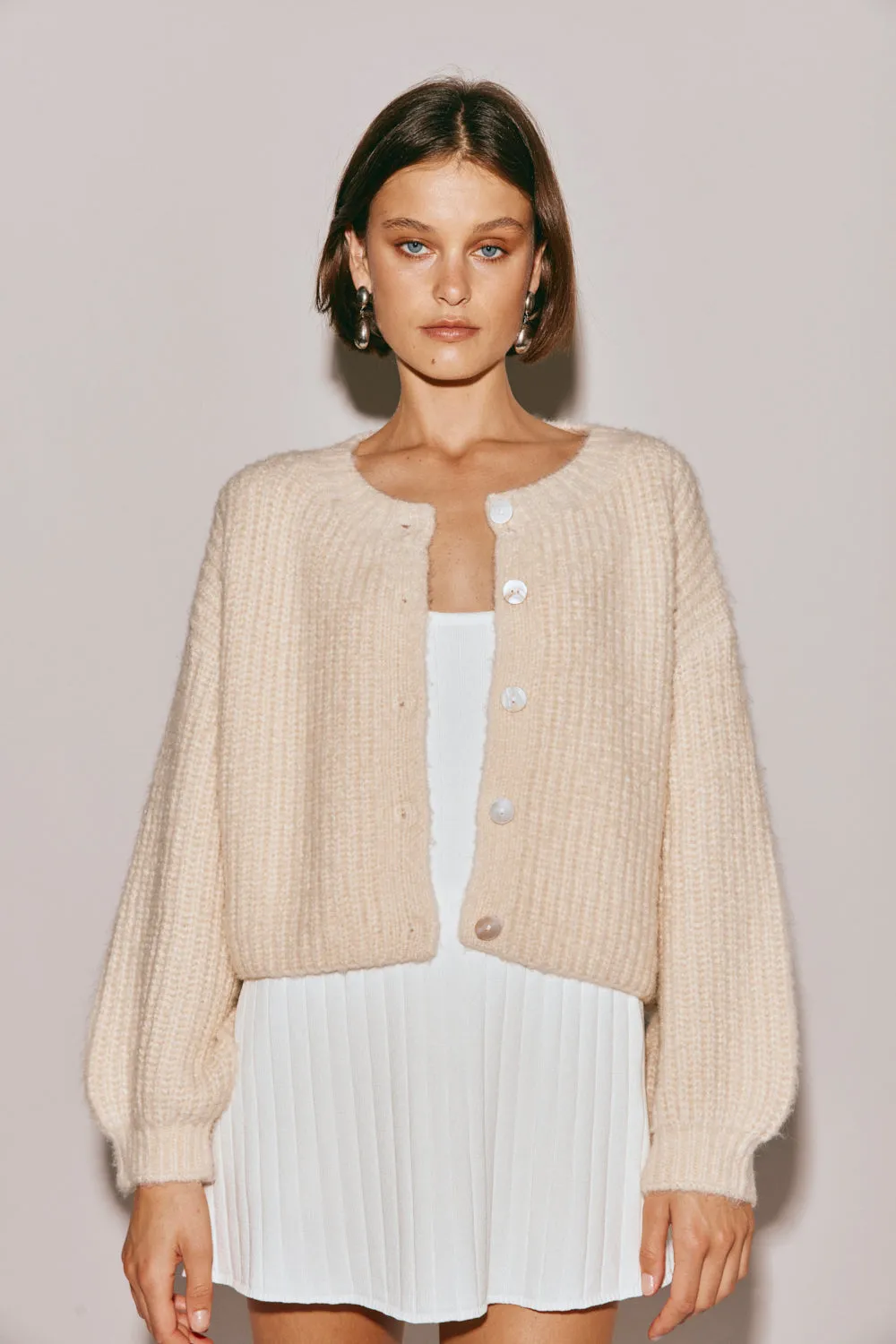 Elsie Knit Cardigan Cream