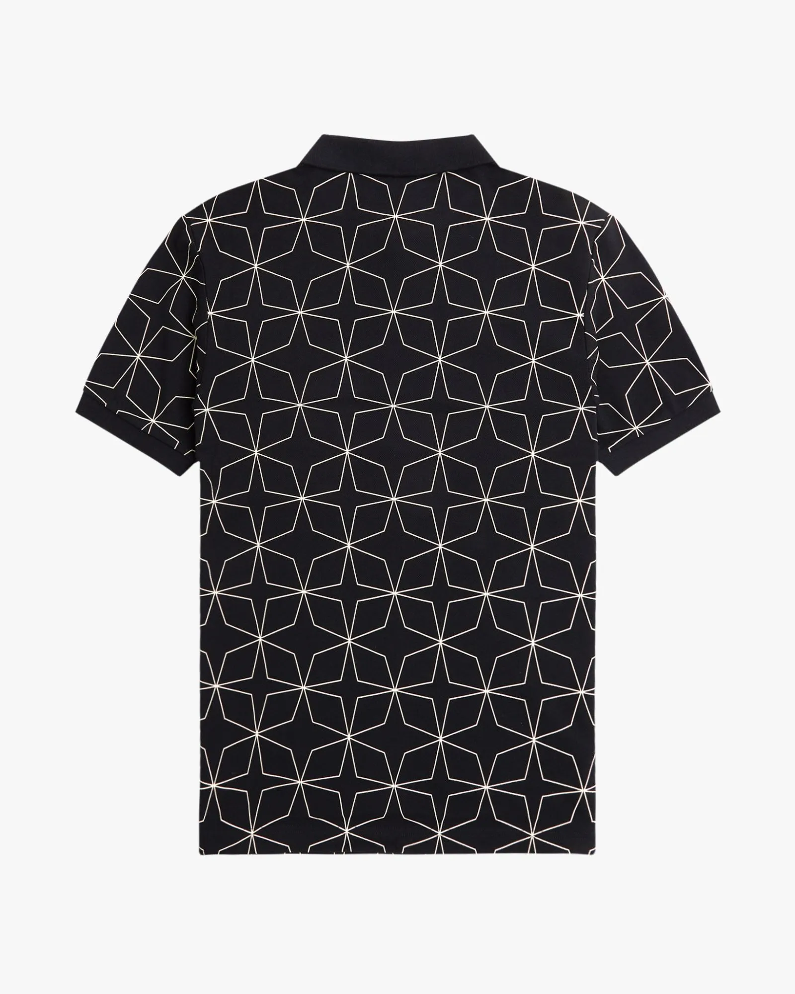 Fred Perry Geometric Polo Shirt - Black