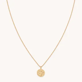 Gemini Zodiac Pendant Necklace in Gold