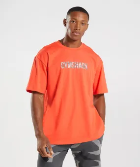 Gymshark Apollo Infill Oversized T-Shirt - Papaya Orange