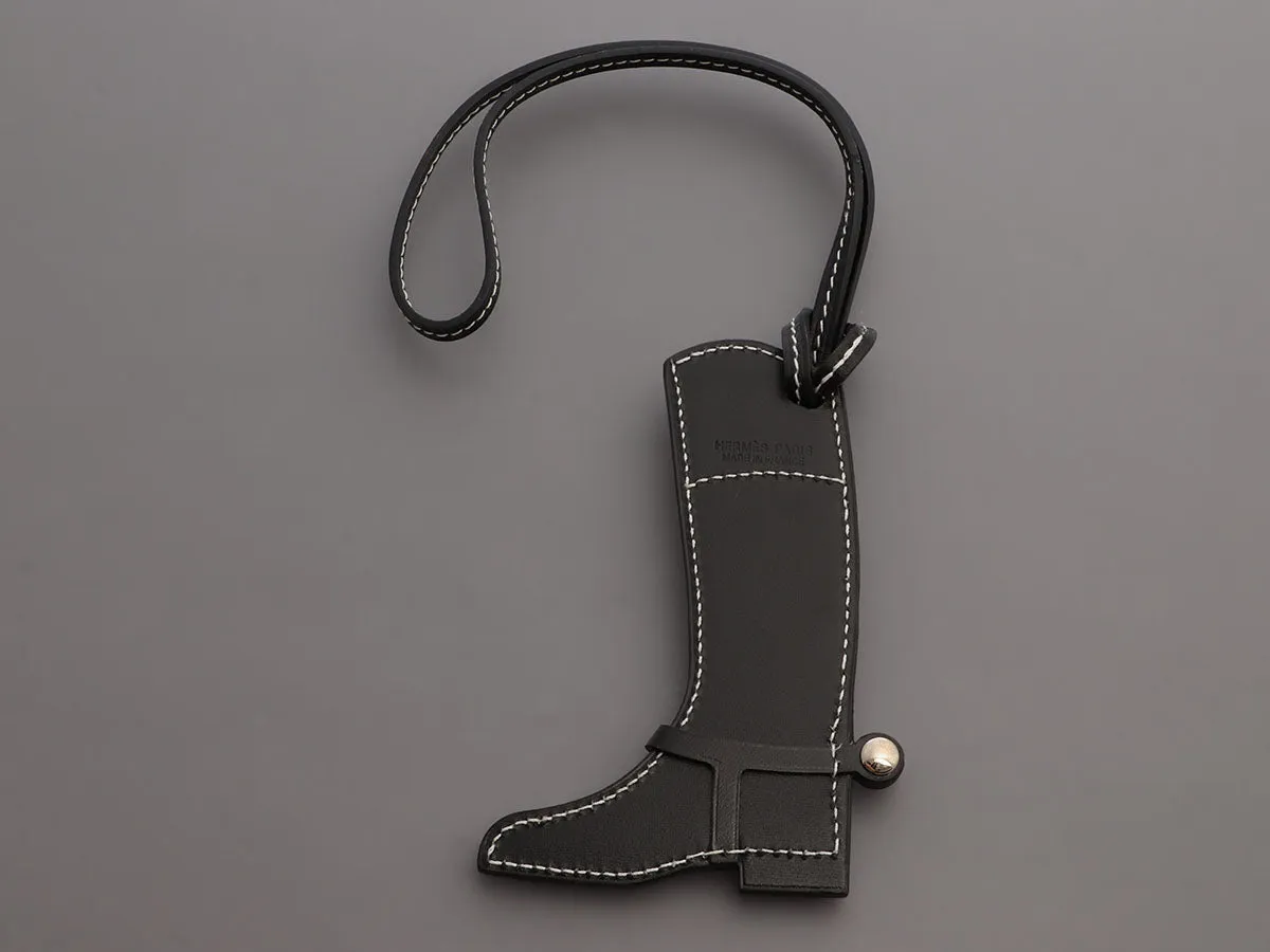 Hermès Black and Rouge H Boot Bag Charm