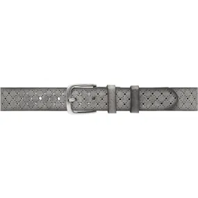 Jeans belt decorated with hole pattern / 16072 - Grey (Cenere)