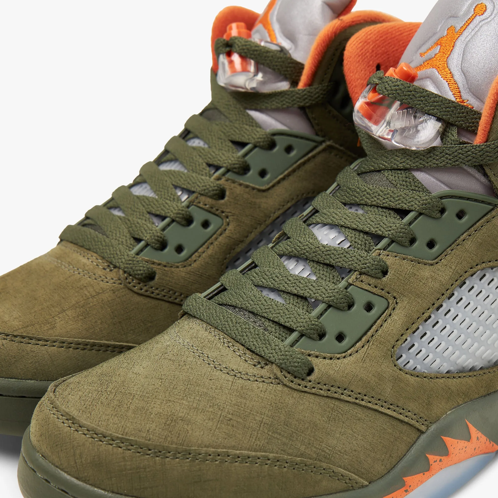 Jordan 5 Retro Army Olive / Solar Orange