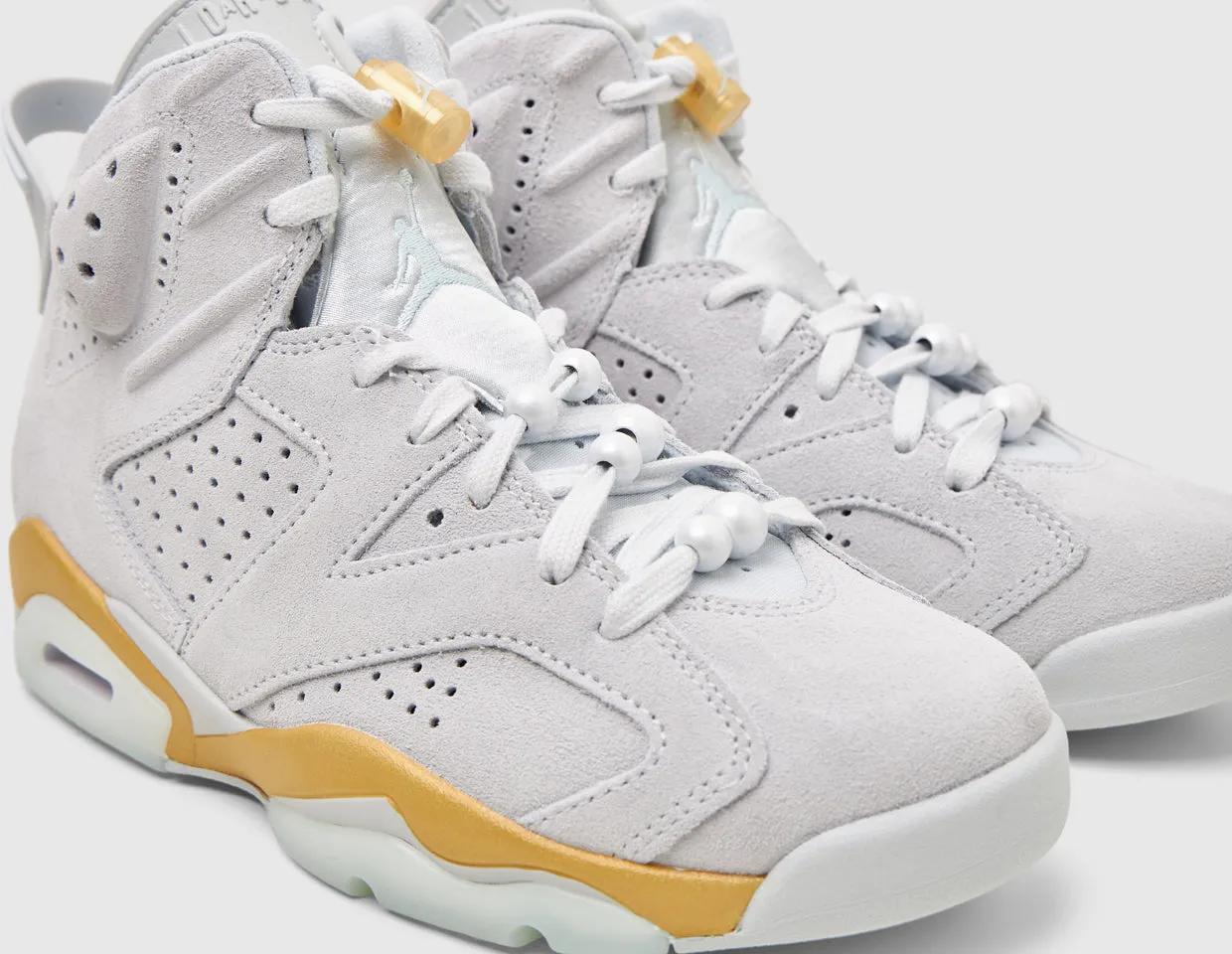 Jordan Women's 6 Retro Pure Platinum / Metallic Gold - Coconut Milk