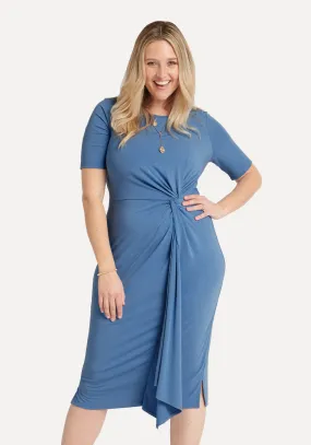 Knot Jersey Dress (Quiet Harbor)