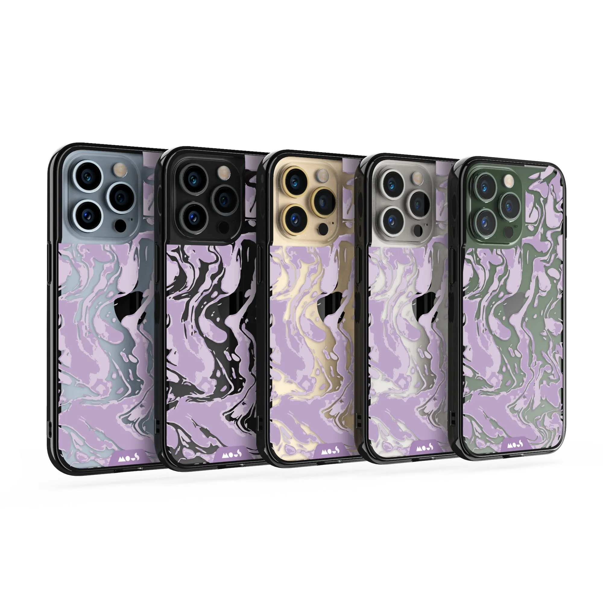 Marbled Lilac Purple Printed Phone Case - Clarity