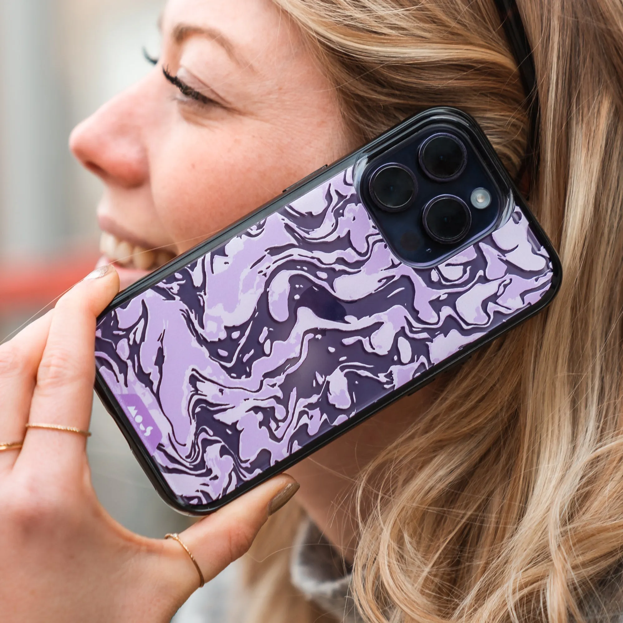 Marbled Lilac Purple Printed Phone Case - Clarity