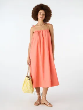 Mari Midi Dress in Coral