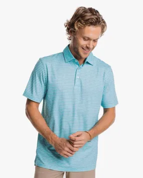 Mens Shortsleeve Driver Wymberly Stripe Performance Polo