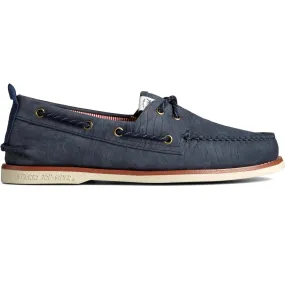 Men's Sperry X Herschel Authentic Original™ 2-Eye Boat Shoe Embossed Navy