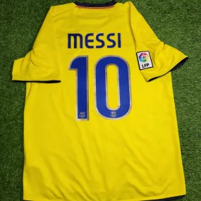 Messi Barcelona TREBLE SEASON 2008 2009 Away Soccer Jersey Shirt M SKU# 286787-760