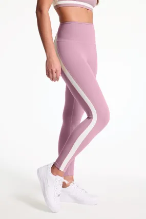 Miles High Waist Rigor 7/8 Legging - Blush/white