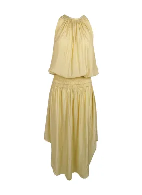 N180079 Front & Back Midi Dress *Ginger Yellow