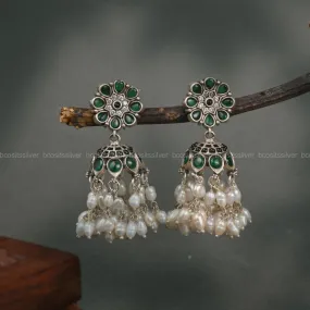 Oxidized Jhumka - 1088