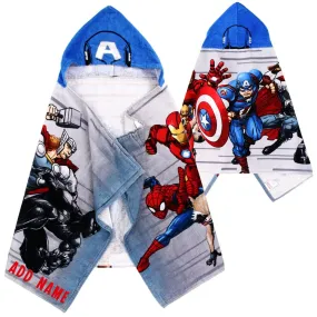 Personalized Embroidered Hooded Towel - Marvel Heroes