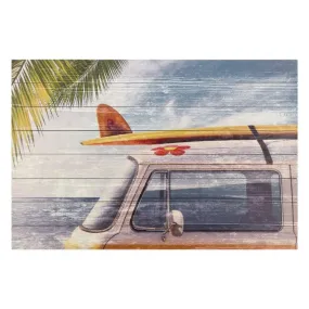 "Beach Bound" Arte de Legno Digital Print on Solid Wood Wall Art