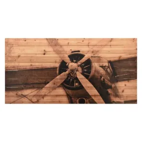 "Plane Propeller" Arte de Legno Digital Print on Solid Wood Wall Art