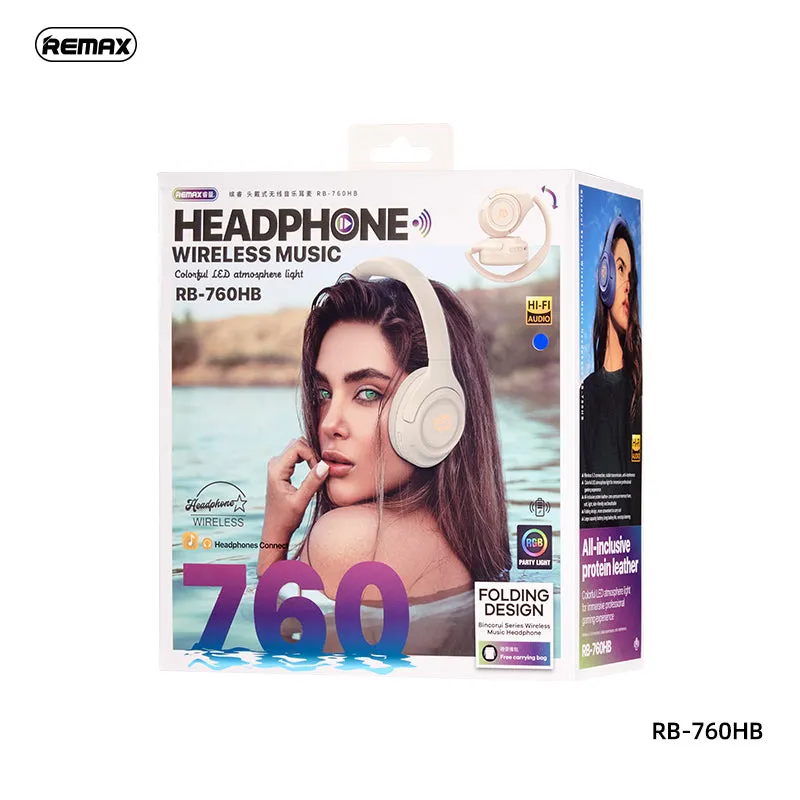 REMAX RB-760HB Bincorui Series Wireless Headphone - Blue