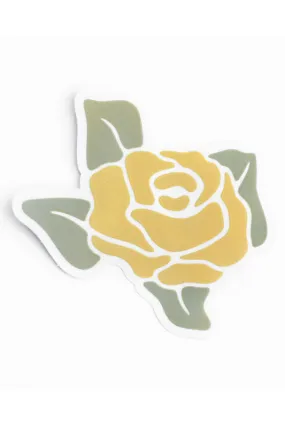 river road clothing co sticker - yellow rose