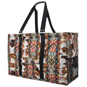 SALE! Tribal Cow Print NGIL Mega Shopping Utility Tote Bag