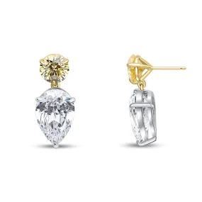 Tayla Earrings (Canary/White)